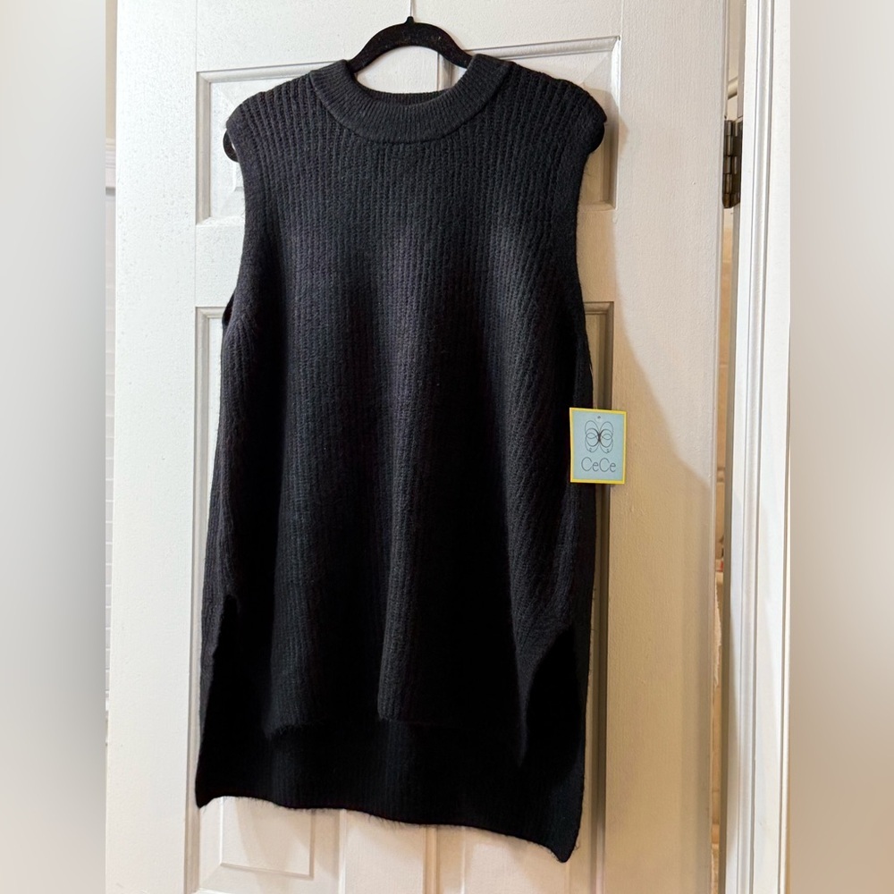CeCe Sleeveless Tunic Sweater